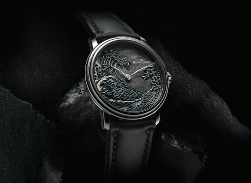 Image of Blancpain Great Wave luxury art watch. Photo: Blancpain