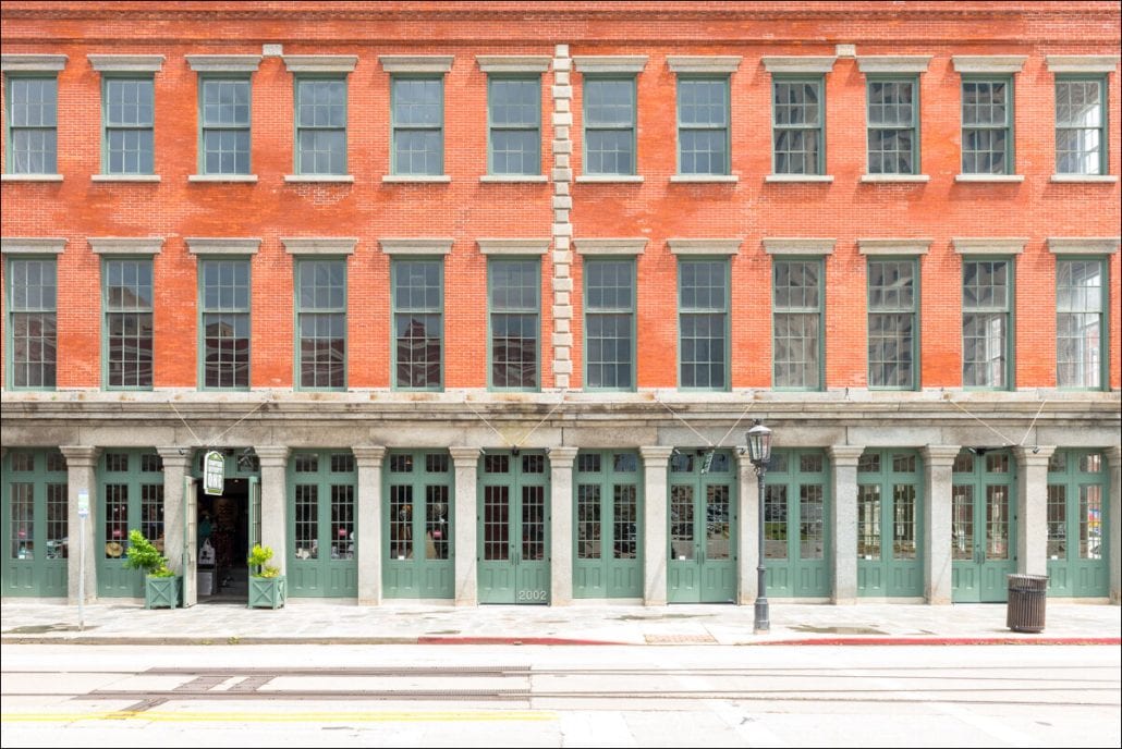 The Hendley Market Building, located at 2002-2016 Strand in Galveston, Texas USA. Photo ©Jeff Kauffman, All Rights Reserved