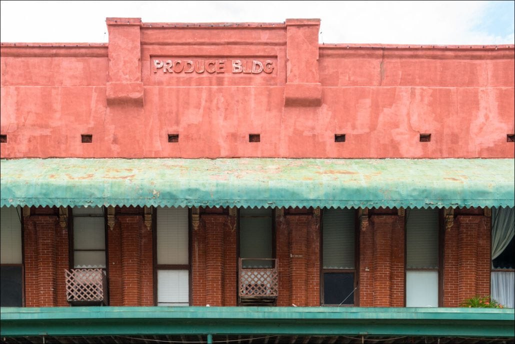 The Mallory Produce Building, located at 2112 Strand in Galveston, Texas USA Photo ©Jeff Kauffman, All Rights Reserved