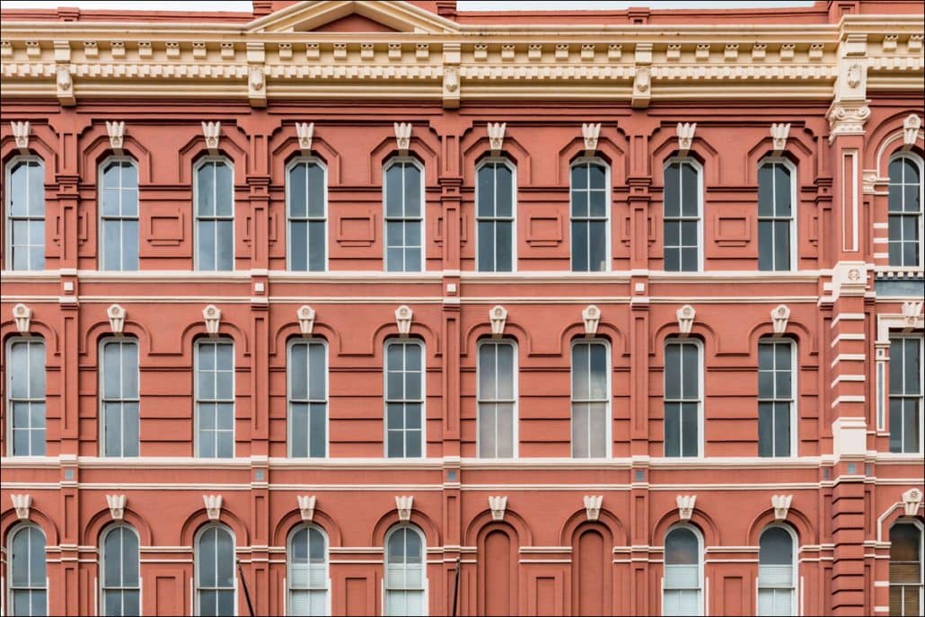 The Stewart Building (formerly Kauffman and Runge Building) located at 220-222 22nd Street in Galveston, Texas USA. Photo ©Jeff Kauffman, All Rights Reserved