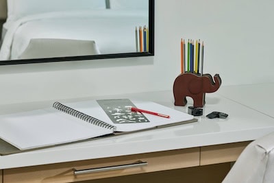 A sketch kit in a guest room at the Art Ovation hotel. Photo courtesy of Expedia.com